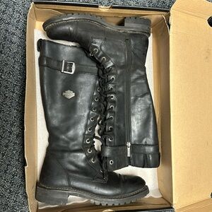 Tall Harley boots. Only ever worn when we were on the bike